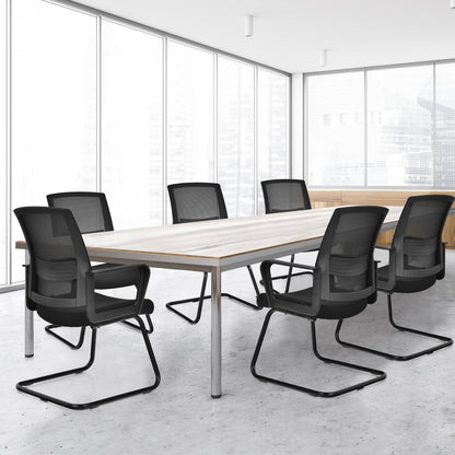 Set of 2 Conference Chairs with Lumbar Support, Black Conference Chairs at Gallery Canada