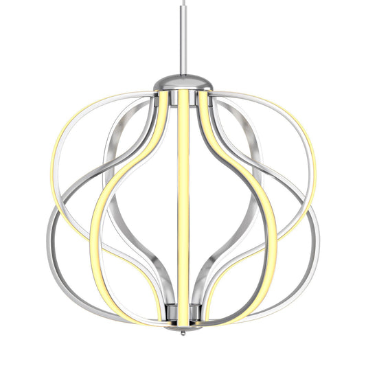 Modern Dimmable Warm White LED Chandelier, Silver - Gallery Canada