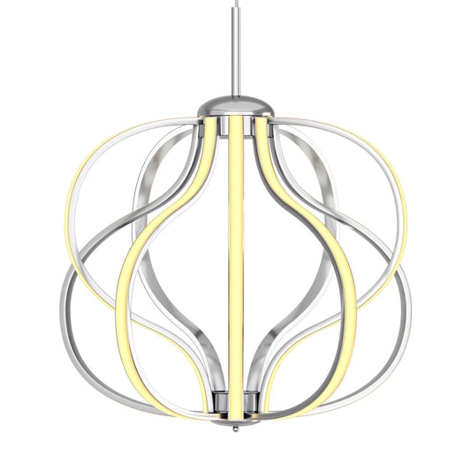 Modern Dimmable Warm White LED Chandelier, Silver Ceiling Lights Silver at Gallery Canada