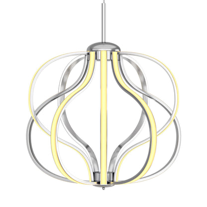 Modern Dimmable LED Chandelier, Silver, Warm White Ceiling Lights Silver at Gallery Canada