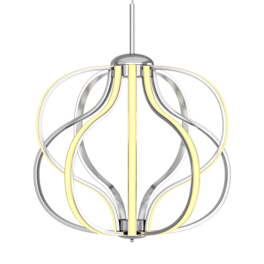 Modern Dimmable LED Chandelier, Silver, Warm White Ceiling Lights Silver at Gallery Canada