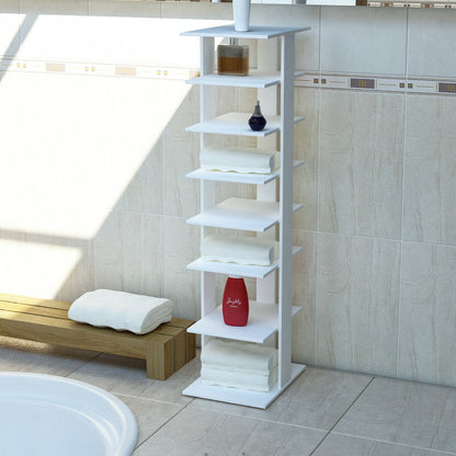 Wooden Shoe Rack Organizer, 7 Tiers, White Shoe Racks & Storage Benches at Gallery Canada
