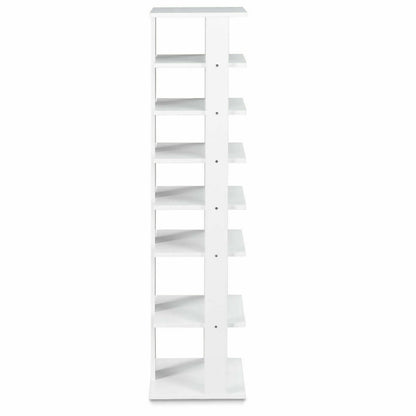 Wooden Shoe Rack Organizer, 7 Tiers, White Shoe Racks & Storage Benches White at Gallery Canada