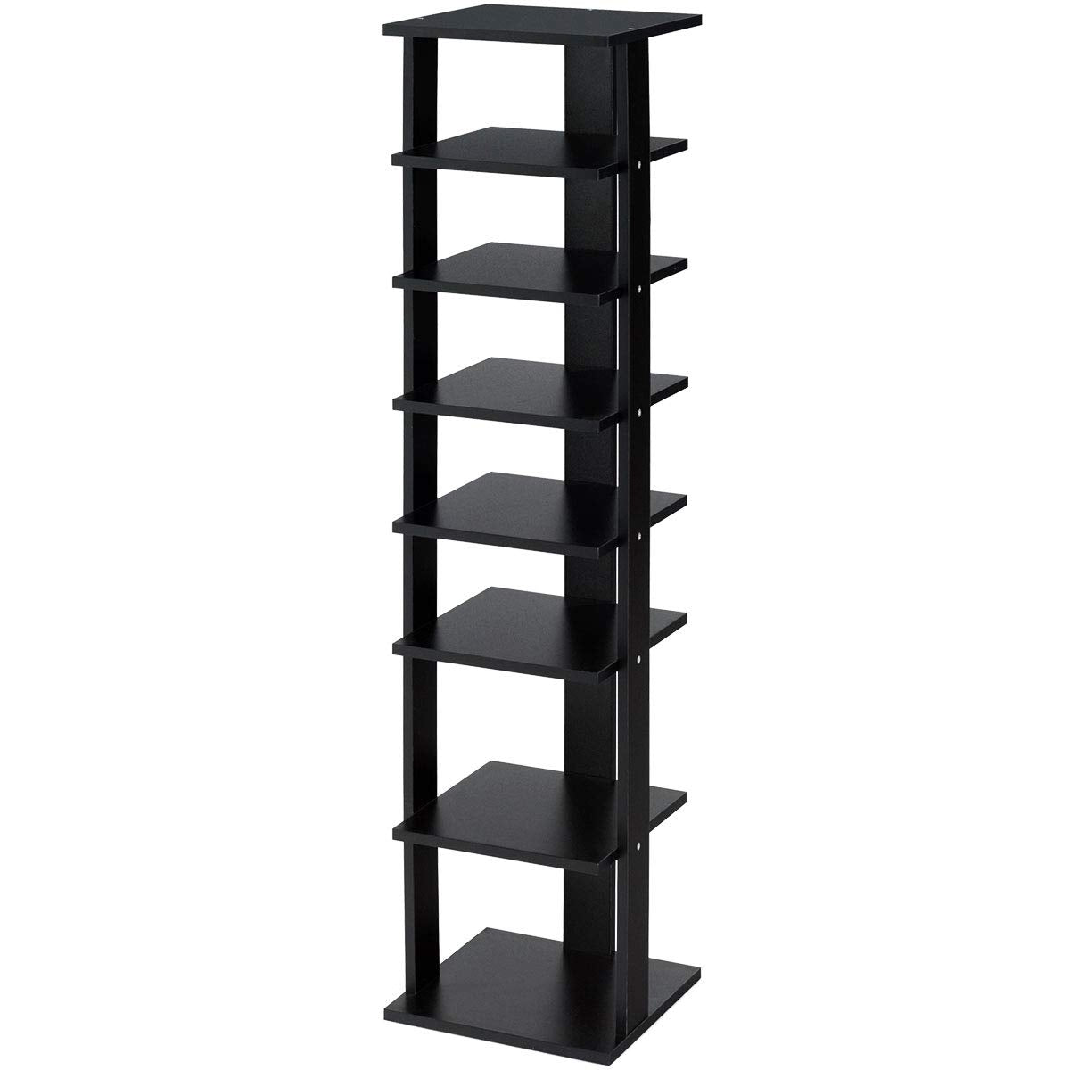 7-Tier Shoe Rack, Free Standing Storage Shelves, Black Shoe Racks & Storage Benches Black at Gallery Canada
