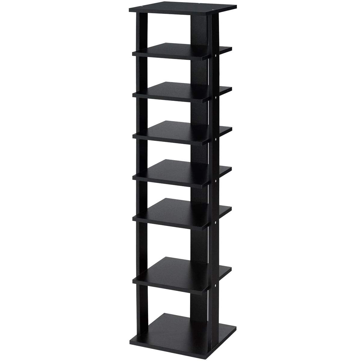 7-Tier Shoe Rack, Free Standing Storage Shelves, Black