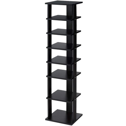 7-Tier Shoe Rack, Free Standing Storage Shelves, Black