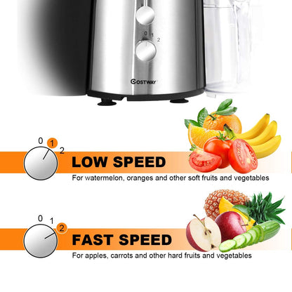 2 Speed Electric Juice Press for Fruit and Vegetable, Silver Juicers & Coffee Machines at Gallery Canada