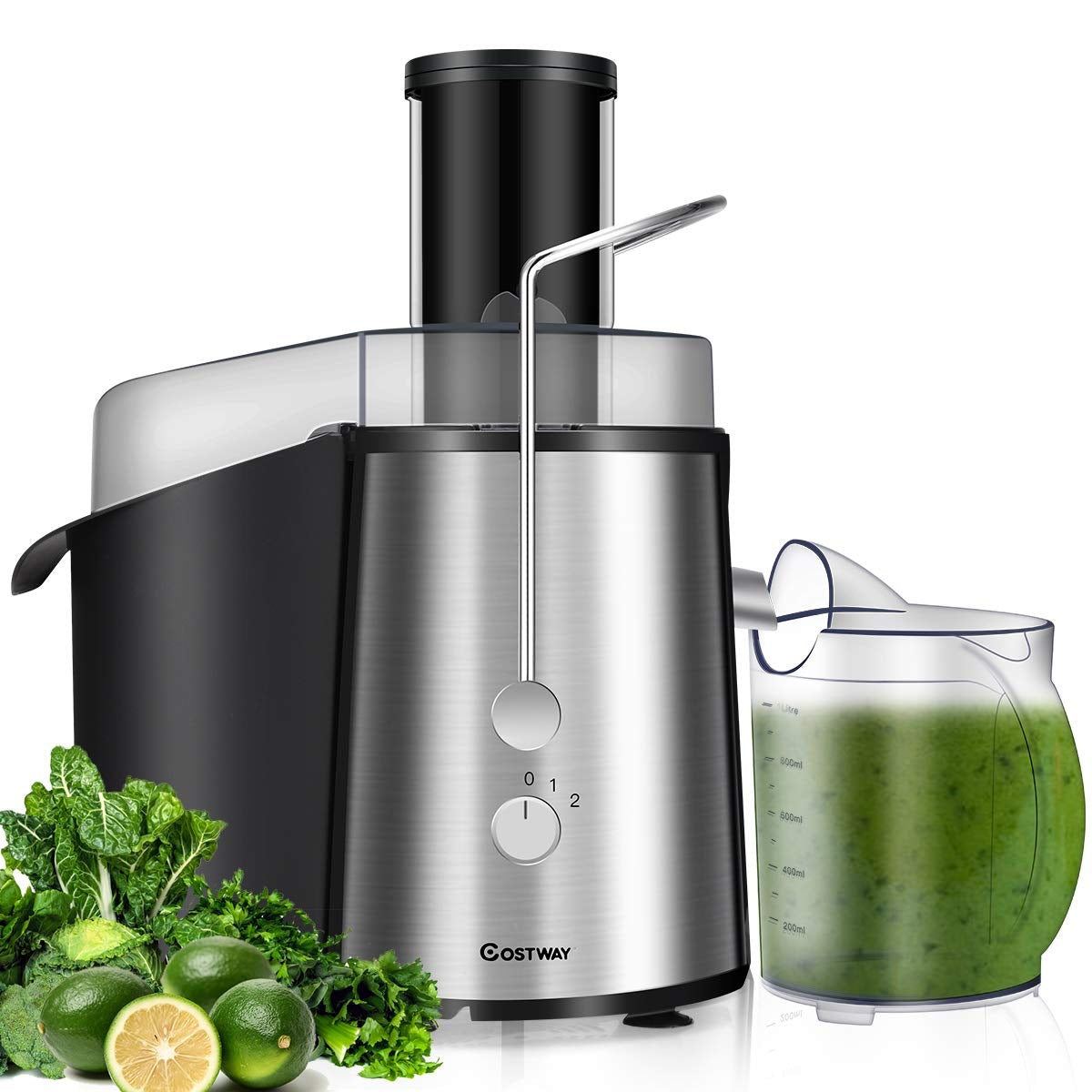 2 Speed Electric Juice Press for Fruit and Vegetable, Silver Juicers & Coffee Machines at Gallery Canada