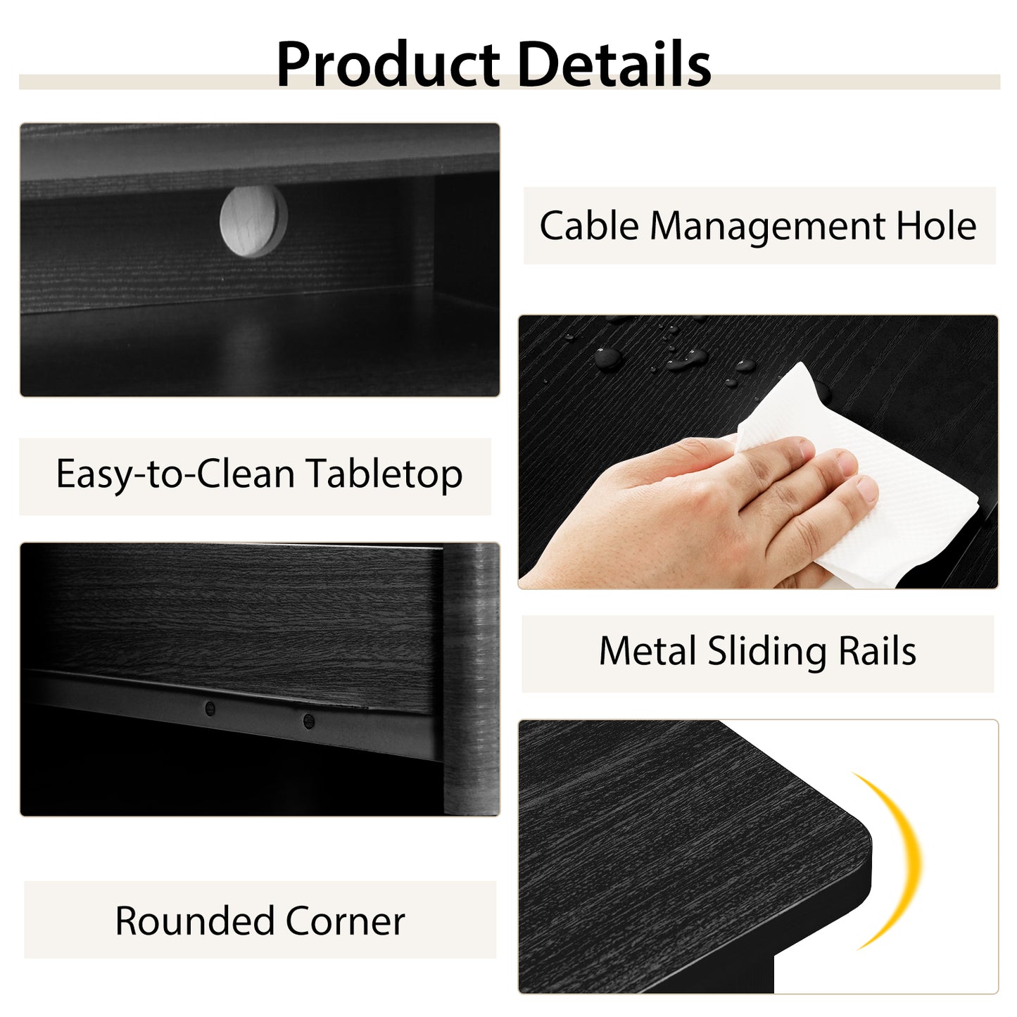 Computer Desk, Black