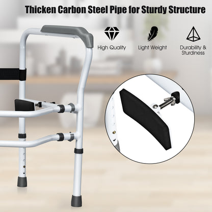 Steel Safety Toilet Rail with Created Fixable Clamp, White Bath Safety at Gallery Canada