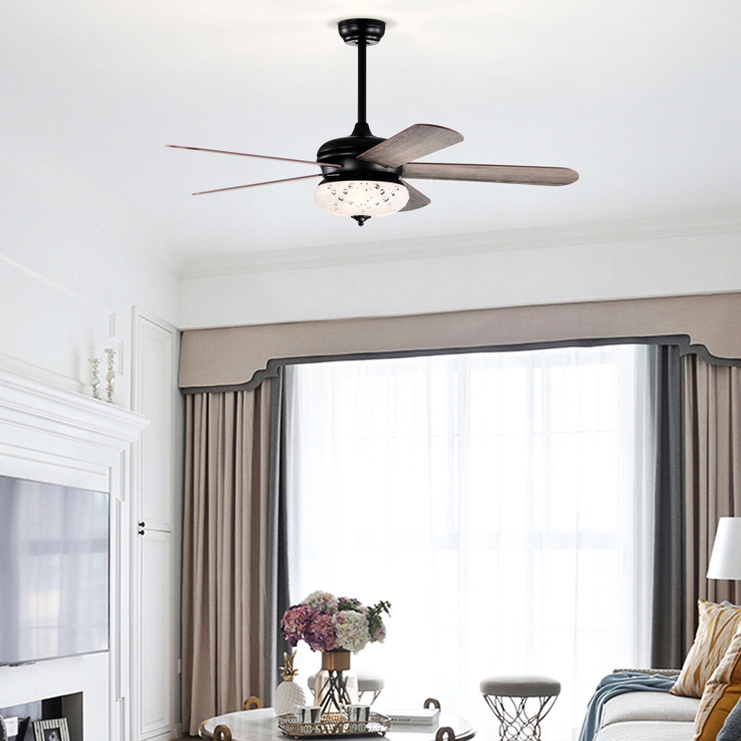 52 Inches Ceiling Fan with Remote Control, Oak at Gallery Canada