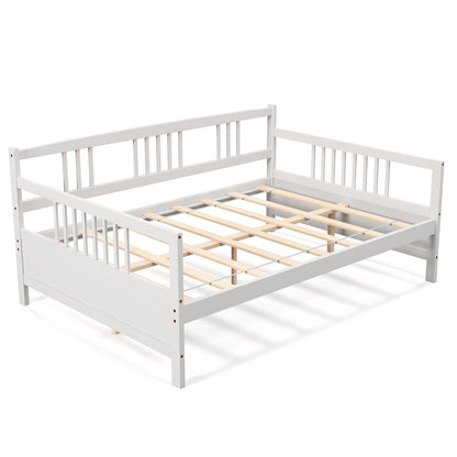 Full Size Daybed Frame With Guardrails, White Trundle Bed Frame at Gallery Canada