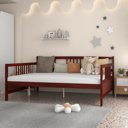 Full Size Daybed Frame With Guardrails, Brown Trundle Bed Frame at Gallery Canada