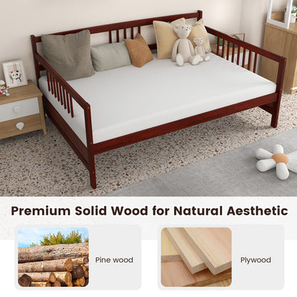 Full Size Daybed Frame With Guardrails, Brown Trundle Bed Frame at Gallery Canada