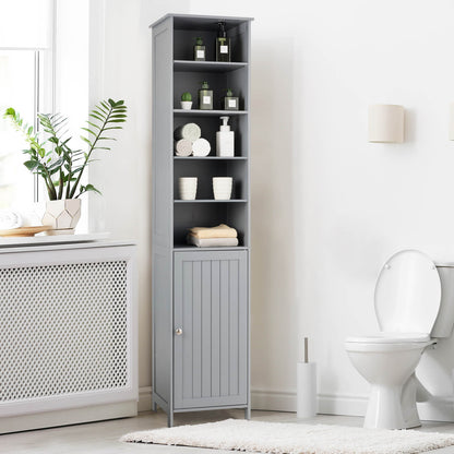 72 Inches Free Standing Tall Floor Bathroom Storage Cabinet, Gray Floor Cabinets at Gallery Canada