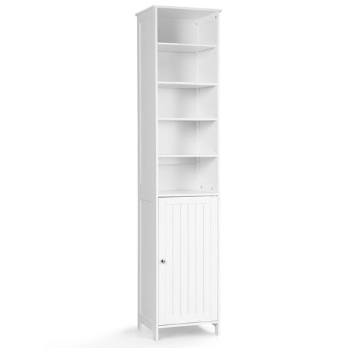 72 Inches Tall Floor Bathroom Storage Cabinet, White