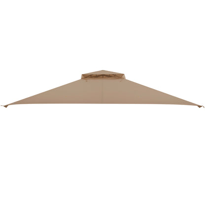10 x 12 Feet Gazebo Top, Air Vent, Drainage Holes, Brown Gazebos at Gallery Canada