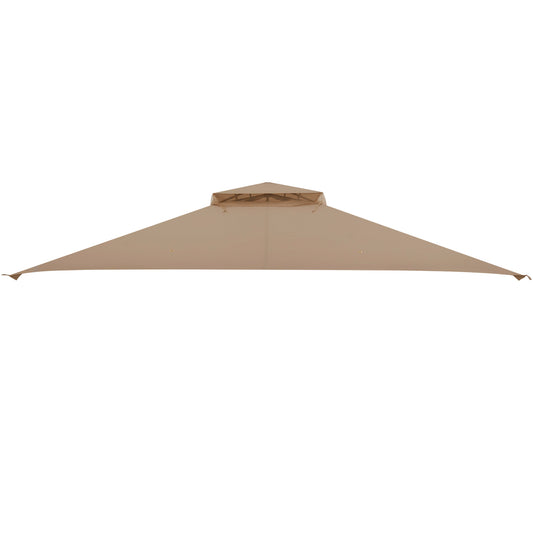 10 x 12 Feet Gazebo Top, Air Vent, Drainage Holes, Brown Gazebos Brown at Gallery Canada
