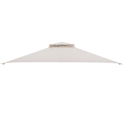 10 x 12 Feet Gazebo Replacement Top, Air Vent, Drainage Holes, Beige Gazebos Beige at Gallery Canada