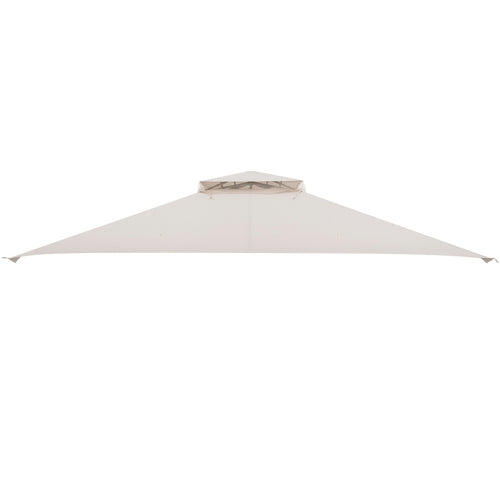 10 x 12 Feet Gazebo Replacement Top, Air Vent, Drainage Holes, Beige