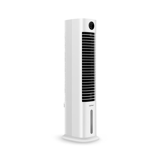 42 Inch 3-in-1 Portable Evaporative Air Cooler Tower Fan with 9H Timer Remote, White at Gallery Canada