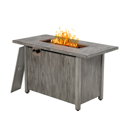 43 Inch, 50,000 BTU Propane Fire Pit Table, Gray Fire Pit Tables Gray at Gallery Canada
