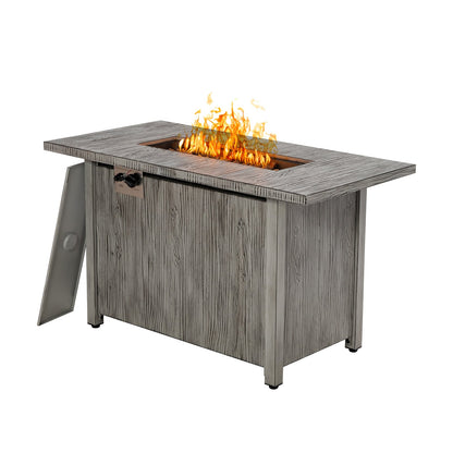 43 Inch, 50,000 BTU Propane Fire Pit Table, Gray Fire Pit Tables Gray at Gallery Canada