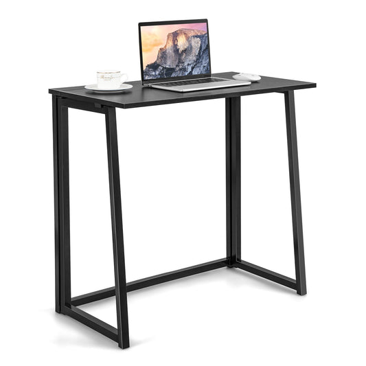 31 Inch Space-saving Folding Computer Desk for Home Office, Black at Gallery Canada