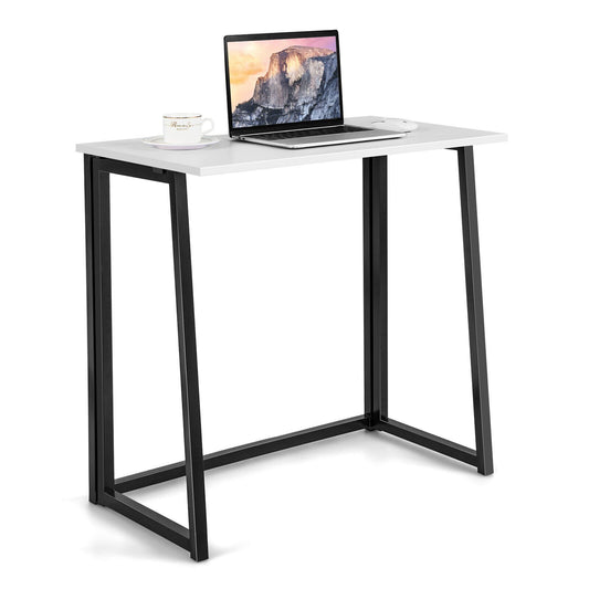 31 Inch Space-saving Folding Computer Desk for Home Office, White at Gallery Canada