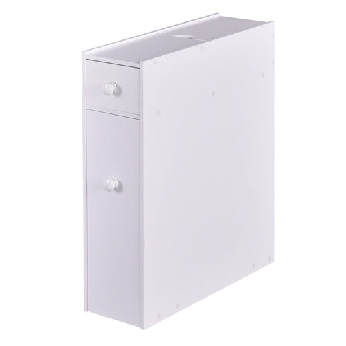 White Bathroom Cabinet Space Saver Storage Organizer, White