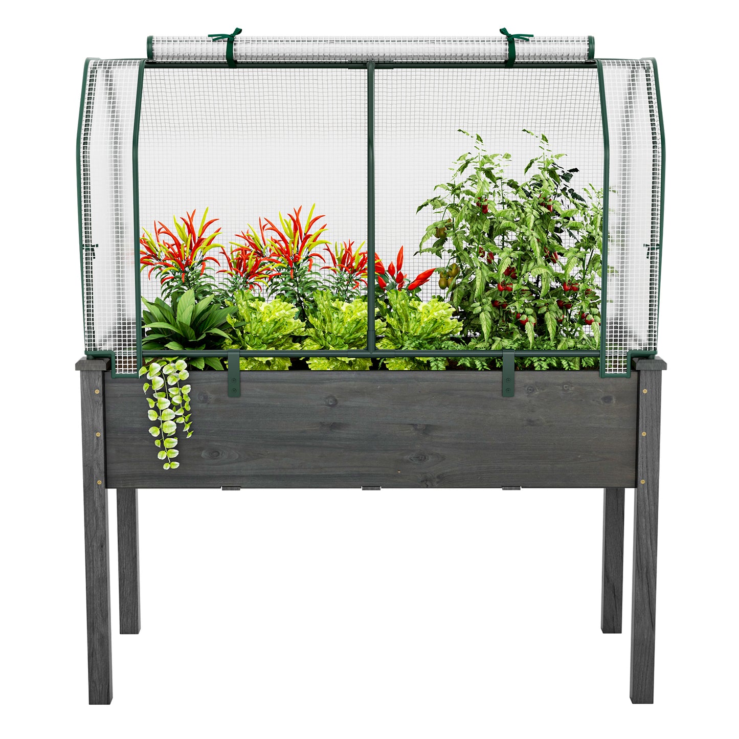 47.5 x 21.5 x 24 Inch Mini Greenhouse with Roll-up Zipper Door, White Greenhouses at Gallery Canada