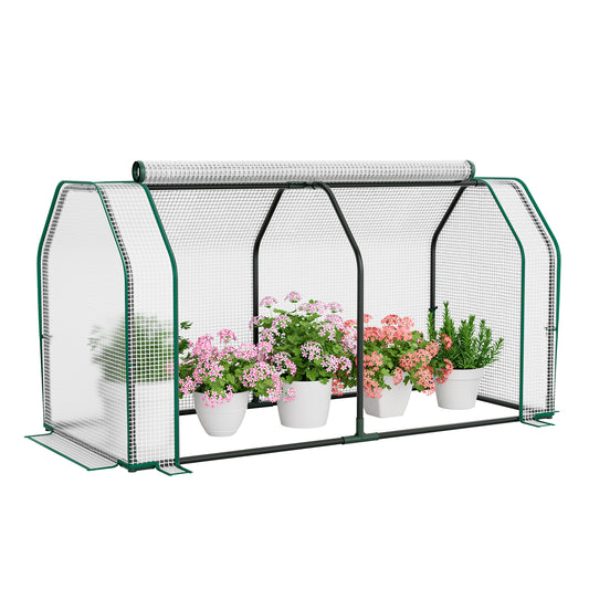 47.5 x 21.5 x 24 Inch Mini Greenhouse with Roll-up Zipper Door at Gallery Canada