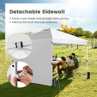 Thumbnail for 10 x 10 Feet Foldable Commercial Pop-up Canopy with Roller Bag and Banner Strip - Gallery View 3 of 13