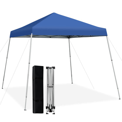 10 x 10 Feet Outdoor Instant Pop-up Canopy with Carrying Bag, Blue Canopies Blue at Gallery Canada