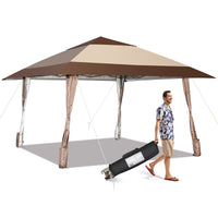 Thumbnail for 13 x 13 Feet Pop-Up Feet Patio Gazebo with Wheels - Gallery View 6 of 10