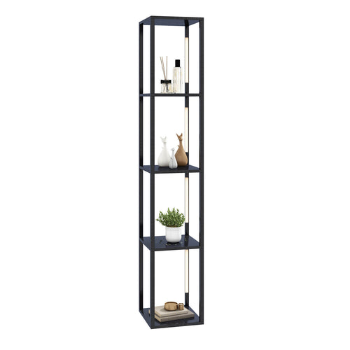 64 Inches Floor Lamp with 3-Level Dimmable LED Bulbs and Rotatable LED Poles, Black