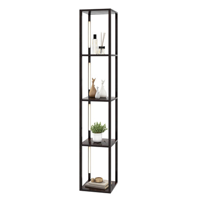 64 Inches Floor Lamp, 3-Level Dimmable LED, Rotatable Poles, Walnut Table & Floor Lamps at Gallery Canada