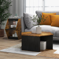 Thumbnail for 2 Pieces Hexagonal Side End Table for Living Office Coffee Room - Gallery View 6 of 10