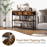 Thumbnail for Console Table with Folding Fabric Drawers for Entryway - Gallery View 6 of 10