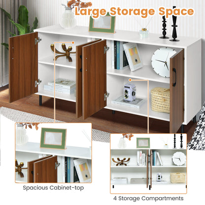 4-Door Kitchen Buffet Sideboard, White Sideboards Cabinets & Buffets at Gallery Canada
