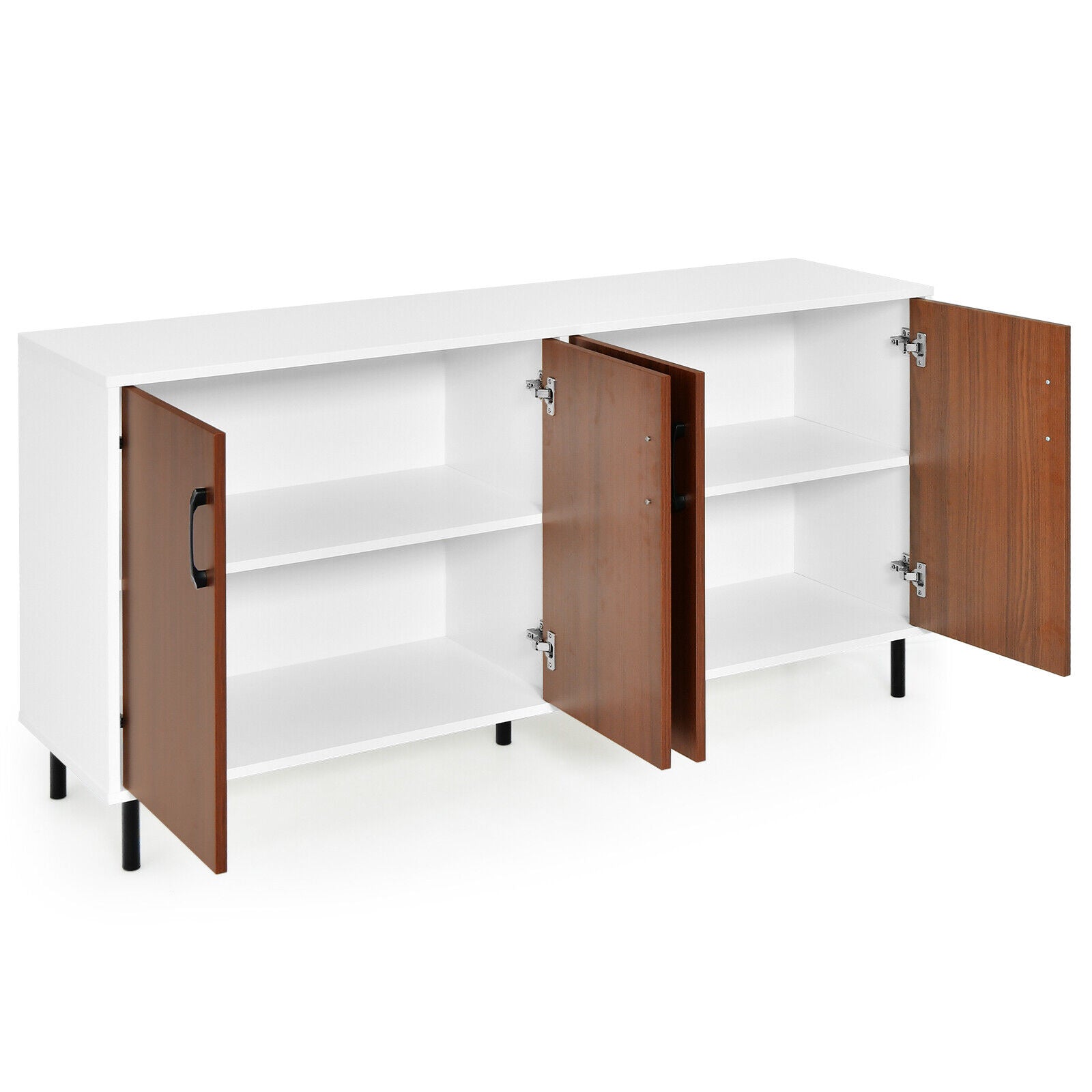4-Door Kitchen Buffet Sideboard for Dining Room and Kitchen, White Sideboards Cabinets & Buffets at Gallery Canada