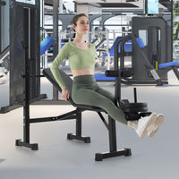 Thumbnail for Adjustable Weight Bench and Barbell Rack Set with Weight Plate Post - Gallery View 2 of 11