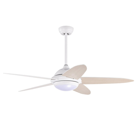 52 Inch Ceiling Fan with Lights and 3 Lighting Colors, White