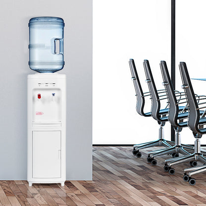 5 Gallons Hot and Cold Water Cooler Dispenser with Child Safety Lock, White Water Dispensers at Gallery Canada