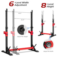 Thumbnail for Adjustable Squat Rack Stand for Home Gym Fitness - Gallery View 8 of 10