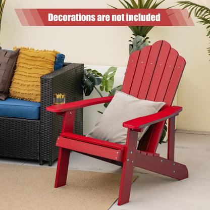 Weather Resistant HIPS Outdoor Adirondack Chair With Cup Holder, Red Adirondack Chairs at Gallery Canada