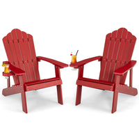 Thumbnail for Weather Resistant HIPS Outdoor Adirondack Chair with Cup Holder - Gallery View 7 of 11
