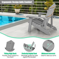 Thumbnail for Weather Resistant HIPS Outdoor Adirondack Chair with Cup Holder - Gallery View 9 of 12
