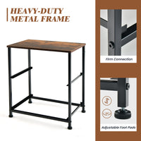 Thumbnail for 20 Inch Height Industrial Nightstand with 2 Pull-out Fabric Drawers - Gallery View 8 of 9