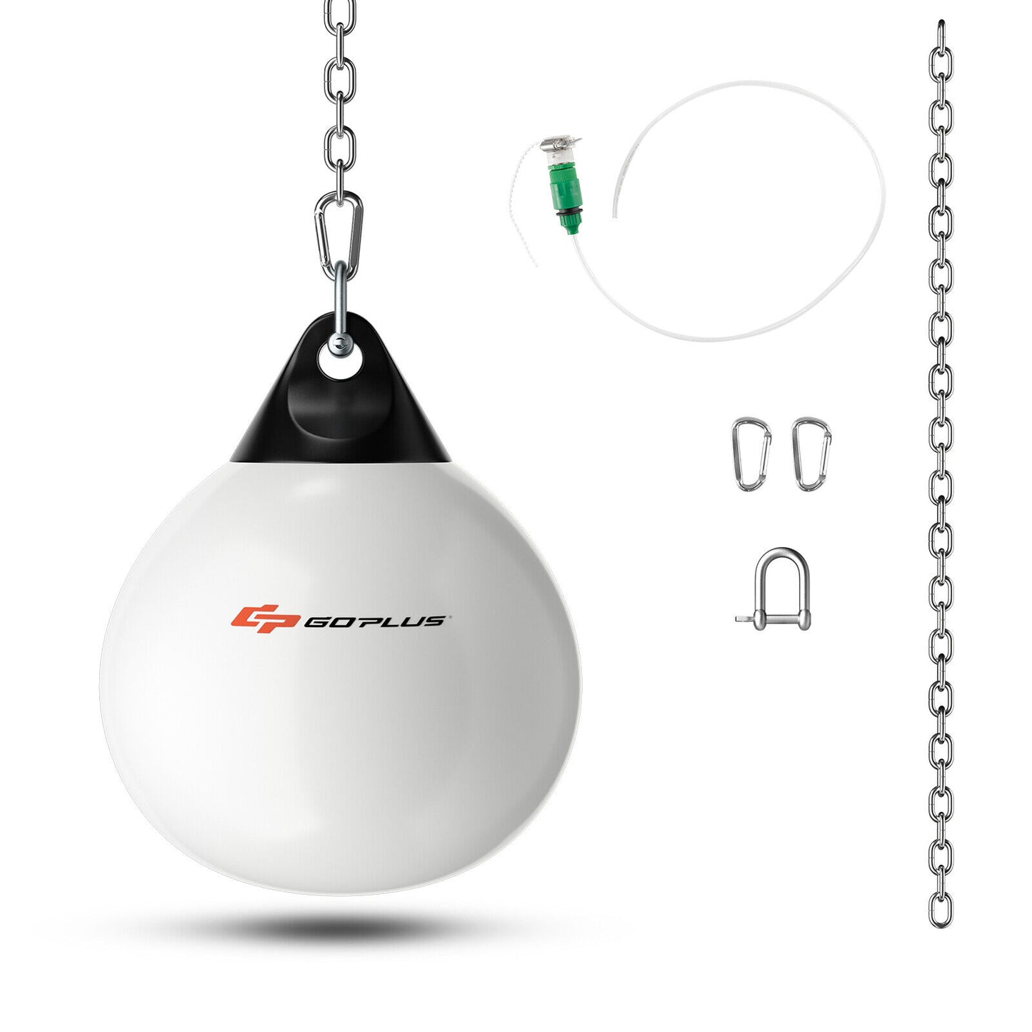 18 Inch 110 Pound Heavy Punching Water Bag, Adjustable Metal Chain, White Boxing & Martial Arts at Gallery Canada